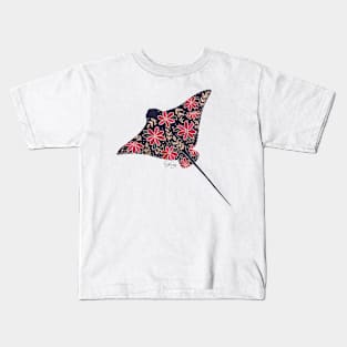 Floral Stingray - Muted Colors Kids T-Shirt